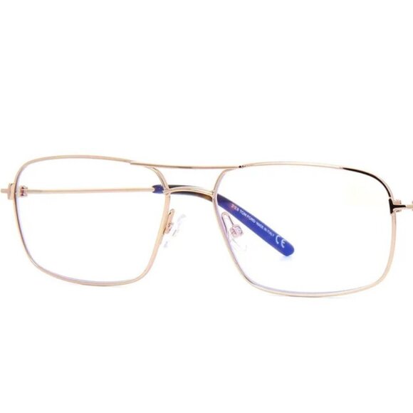 NEW TOM FORD TF 5582-B 028 Shiny Rose Gold Eyeglasses 57mm 16 145